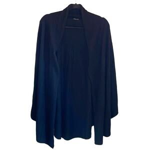 Manrico Black Cashmere Cape Shawl Cardigan Sweater Women’s Medium Luxury Wrap